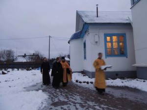 Храм Покрова в Советском - Визит епископа Игнатия 14.12.2014 (1)